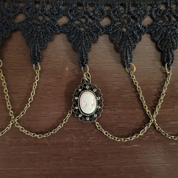 Jewelry - Steampunk, Gothic, Victorian Black Lace Choker Necklace